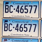 Bulk License Plate Lot Of 12 Connecticut License Plates      6 Matching Ct Pairs