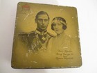 Vintage King George Vi   Queen Elizabeth  queen Mother  Square Tin  sku  2833 