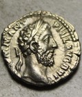 Rare Original Ancient Roman Silver Coin Denarius Commodus 189 Pax Branch Scepter