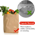 Bagdream Grocery Bags 12x7x17 Inches 100pcs Heavy Duty Kraft Brown Paper Grocery