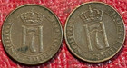 2-vintage 1948   Norway 1 Ore Coin-mar145