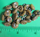  19  Vintage 3 8  Brown Veg Ivory  Metal Shank Glove Shoe Doll Craft Buttons-1 3