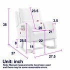 Rocking Chair For Nursery  Upholstered Accent Glider Rocker With Side Pocket    