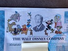 Stock Certificate Walt Disney Company 1998 Vintage Original 4 Shares Listed Rare
