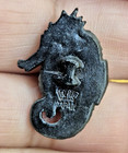 Set 6 Buttons 1950 s Japan Toshikane Porcelain Seahorses   Silver Pendant