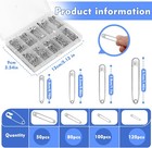 350 Pcs Safety Pins  4 Sizes Silver Small And Large Heavy Duty Safety Pins For