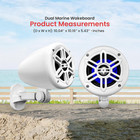 4  Waterproof Speaker System  2-way Full Range Marine Speakers With 360   Rotatab
