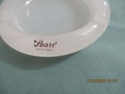 Vintage Pearl Beer Milk Glass 4  Ashtray With Red Lettering Advertising