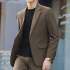 Business One Button Coat Men s Slim Fit Dress Suit-jacket Top Long Sleeve Blazer