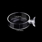 60mm Aquarium Shrimp Feeder Dish With Suction Glass Fish Tank Feeding Bowls Roun