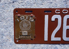 1919 Colorado License Plate - Original Tabs