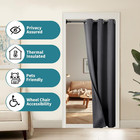 Door Curtain For Doorway  Closet Door Curtain For Open 34w X 80l Dark Grey