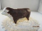Vintage Hartland Plastic Hereford Bull Brown   White Farm Animal