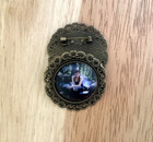 Bronze Custom Photo Lapel Pin  25mm Custom Lapel Pin  Bronze Memorial Lapel Pin