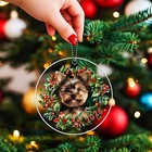 Yorkie Christmas Ornaments 2026  Yorkshire Terrier Acrylic Dog Ornament