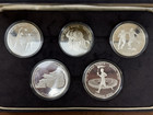 1986 Seoul 10th Asian Games 5 Coin Proof Set Korea 20000 10000 1000 Won Silver