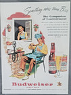 Vintage Budweiser Archives Collection Framed Beer Advertising Print  something M
