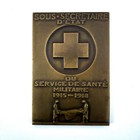 Bronze Medal Plaque Justin Godart Service De Sant   Militaire 1915-1918