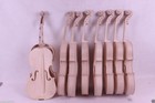 1pcs 4 4 White Violin Unfinished Unglue Violin Top Flame Maple Spruce Wood