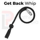 36  Leather Motorcycle Get Back Whip 1 Pool Ball Handlebar Black Biker Whip