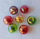 Set Of 7 Vintage Hand Blown Float Balls Orbs Decorative Blown Glass Ball
