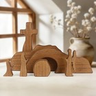 Empty Tomb Easter Scene And Cross Decoration  Wooden Easter Resurrection Scene 