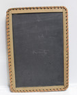 Antique Primitive Slate  germ Proof  Student Chalk Board Cloth Edge Double Sided
