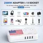 2200w Us To Eu Travel Voltage Converter 220v-110v   Usb Power Adapter 2300w