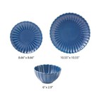 New The Pioneer Woman Colette Scallop Blue 12-piece Stoneware Dinnerware Set