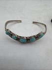 Vintage Native American Navajo Turquoise Sterling Silver Bracelet