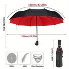 Fully Automatic Windproof Double Layer Umbrella Strong Waterproof Folding Rain U