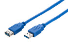 Usb 3 0 Extension Cable Blue Am To Af Super Speed Ext Cord 3-15ft Multi-pack Lot