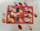 Melissa   Doug Farm Mix N  Match Wooden Peg Puzzle