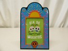Day Of The Dead   Dia De Los Muertos 4  x6   Blue Enamel Picture Frame
