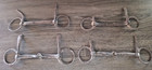      Lot Of  4  Antique Horse Tack - Hand Forged Iron Half Cheek Snaffle Bits    