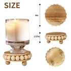 Yunmanqiji 2 Pack Wood Riser  Risers For Decor   pedestal Stand   display Brown