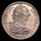  Carlos Iii 8 Reales  27 01 Grg  1784 Mexico Fm Cal-1126 Ebc- ebc
