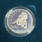 1995 Civil War 2 Coin Proof Set Silver Dollar   Clad Half Dollar Limited Ed Box