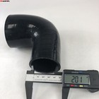 For Elbow Silicone Hose 90 Degree 3  To 2  Reducer Coupler Intercooler Black