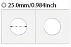 100 Pcs Coin Flips For Quarter 25mm 0 98 Inch Cardboard Holders 2x2 Inch Pockets