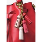 Michael Kors Leather Mini Tassel Key Chain Bag Charm