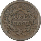 1847 7 Braided Hair Large Cent F Fine Copper Penny 1c Sku cpc683