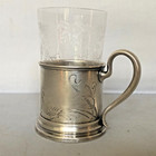 Antique Late 19 Century Russian Imperial 84 Silver Tea Glass Holder 
