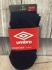 New Umbro Navy Blue Soccer Socks 2-pack Youth Size Xs Youth Shoe Size 9k - 1