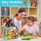 4 Pack Toy Storage Bags  Clear Pvc Toy Organizer With Zipper  Large Black Wat   