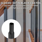 20 Pack 1 2  X 44  Square Hollow Wrought Iron Balusters  Black Satin Plain Bar