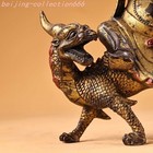 8  Old Tibet Buddhism Temple Bronze Gilt Mahakala Wrathful Deity Buddha Statue