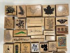 Huge Lot Of - 70  - Wood Rubber Stamps - Mixed Brands Assorted Themes