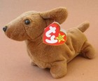 Ty Beanie Babies Weenie The Weiner Dog Plush Toy Stuffed Animal