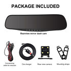 4 3   Car 1080p Dual Lens Auto Dvr Mirror Dash Cam Recorder rear View Backup Cam